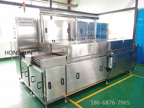 通過式零部件噴淋清洗干燥機(jī)，燃油泵部件清洗機(jī)